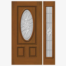 Residential Fiberglass Front Door with Glass Exterior Door Design