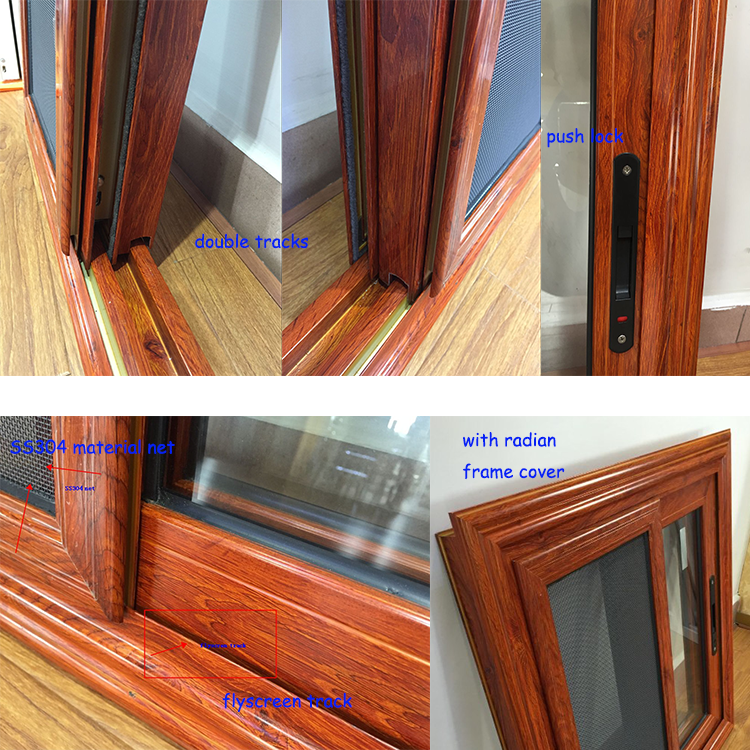 Factory directly price aluminium profile single hung vinyl window