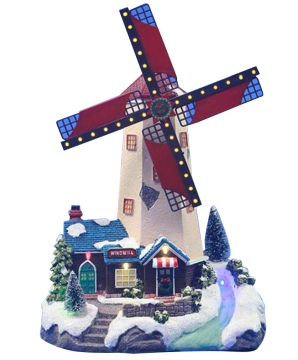 European Style Christmas Windmill House