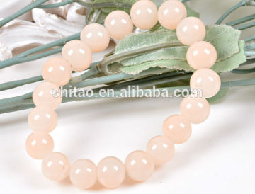 Cream Color Glass Beaded Bracelet