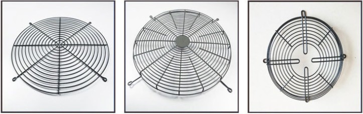 Plastic sprayed wire mesh cooling fan guard iron mesh protective cover Axial fan metal mesh cover cabinet