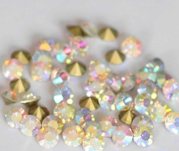 3.3mm Glass Rhinestone AB Color Pointed Rhinestone