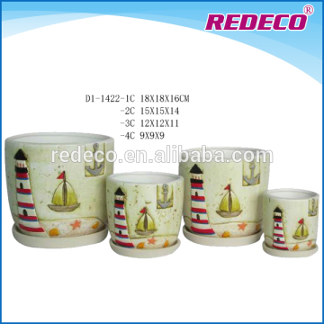 Decorative ceramic pot for plant pot