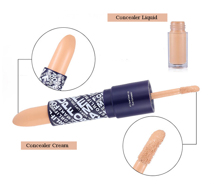 2 In 1 Double Head Liquid Concealer and Cream Makeup Concealer pen