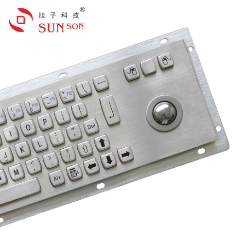 Fabrikkforsyning direkte Metal Keyboard.Industrial Kiosk Keyboard WTH Trackball