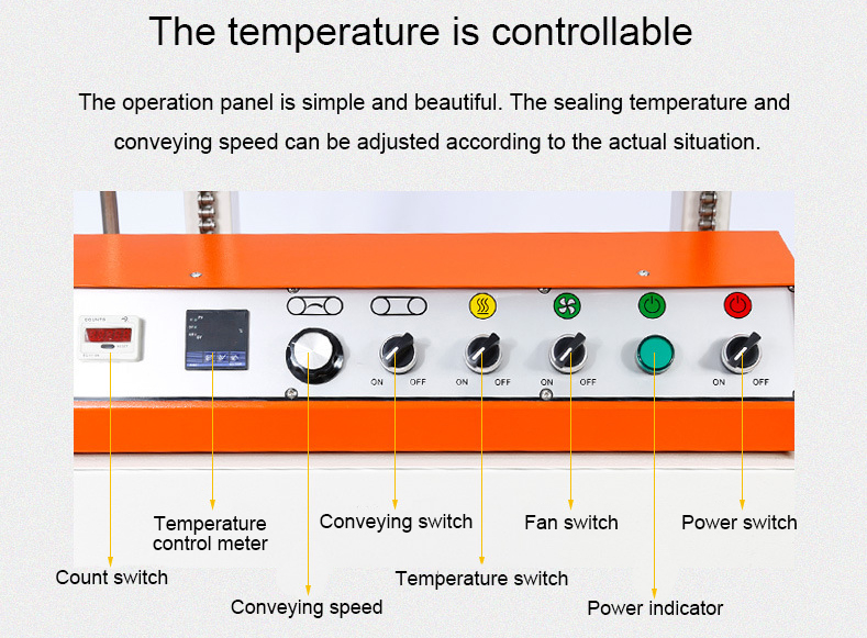 Auto Continuous Band Vertical Plastic Bag Sealing Machine Continuous Band Sealer Sealing Machine for heavy package