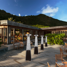 Propane Gas Heater Parts and Accessories: Luxury Wall Control Valve, Telescoping Stand, and Thu Steel Umbrella for Outdoor Patios