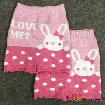 Pink Jacquard Knitted Warm Short Pants for Babies