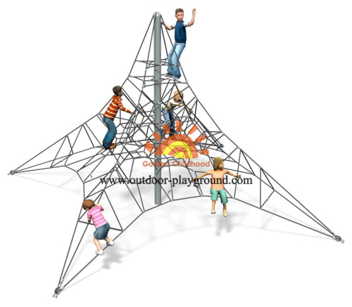 Wooden Freestanding Net Climber For Kids