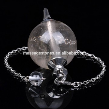 Round smoky quartz Dowsing Ball Stone Pendulums