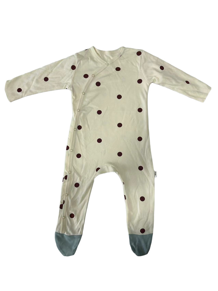 % 95 pamuk% 5 spandeks uzun kollu bebek tulumu 1 95% Cotton 5% Spandex Long Sleeve Baby Jumpsuit 1