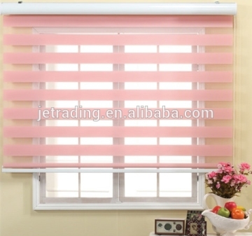 2015 products 100%polyester double layer zebra blinds