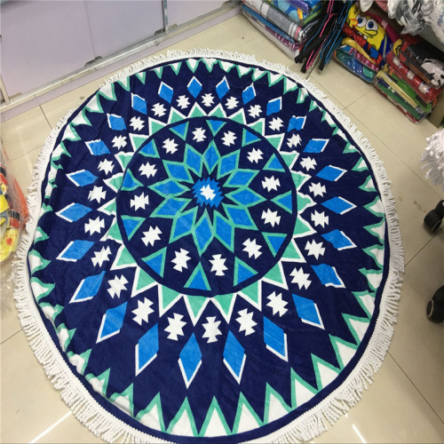 Cotton Round Jacquard Beach Towel