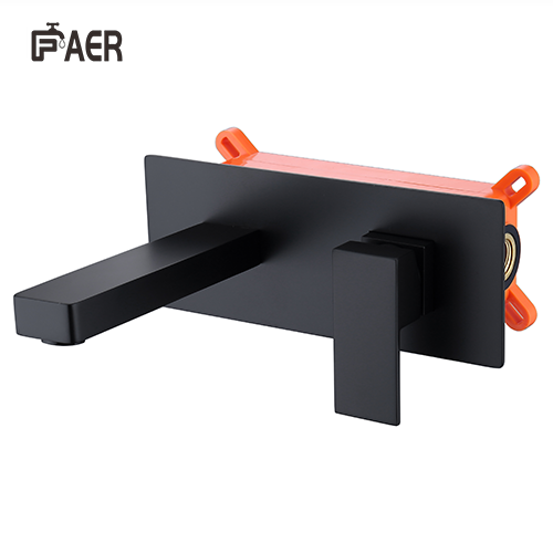 Double Hook Faucet Modern Wall Mounted Matt Black Bathroom Faucet Factory