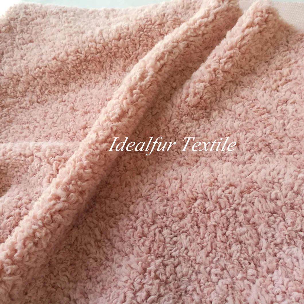 Pink Imitation Wool Fleece Fake Fur