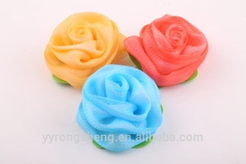 Mesh pouf bath sponge Rose-shaped bath sponge