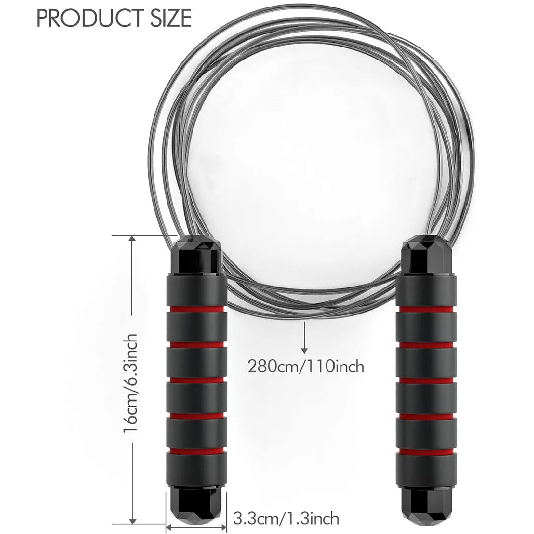 2021 New Design Steel Wire Speed Weighted Skipping Jump Rope