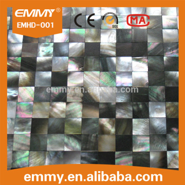 China factory wholesale blacklip sea shell mosaic film for wall