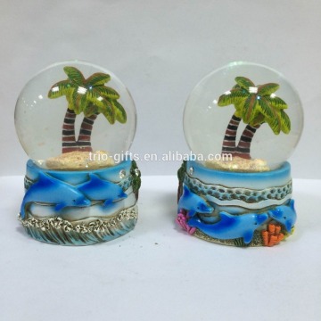 polyresin figurine dolphin water globe