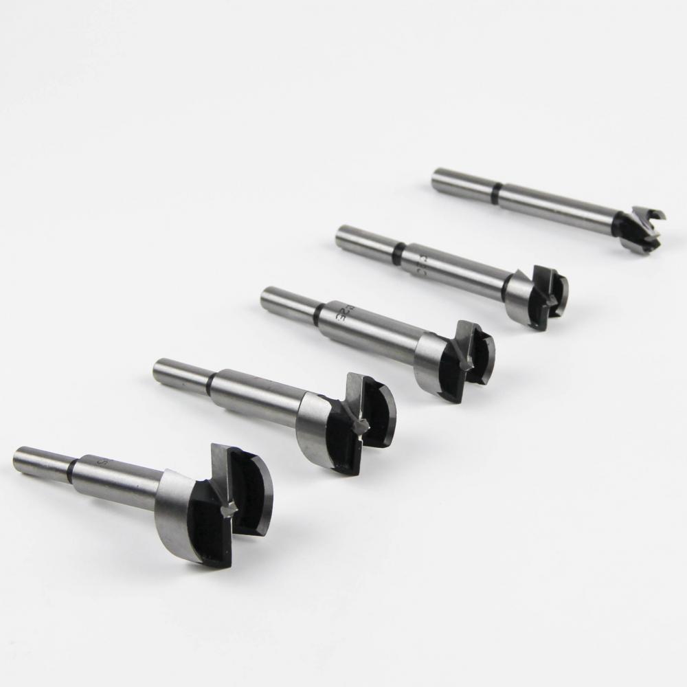 Wood 5pcs Vorstner Drill Bits في صندوق الخشب