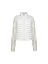 White spliced warm down jacket