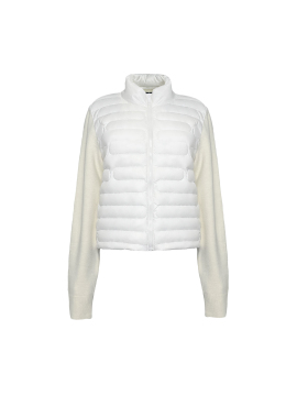 White spliced warm down jacket