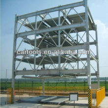 Vertical steel structure car elevator storage parking system