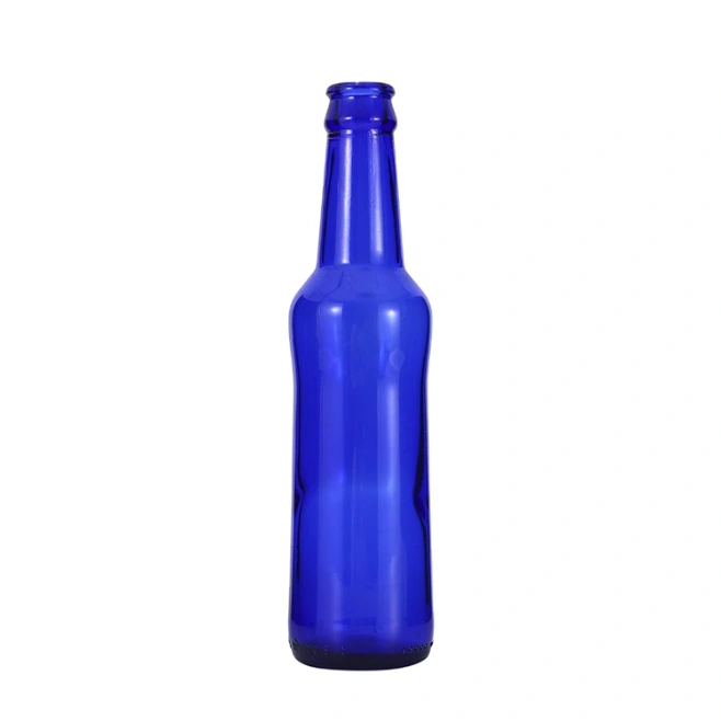 Wholesale Unique Design of Ancient Green Glass Beer Bottle
