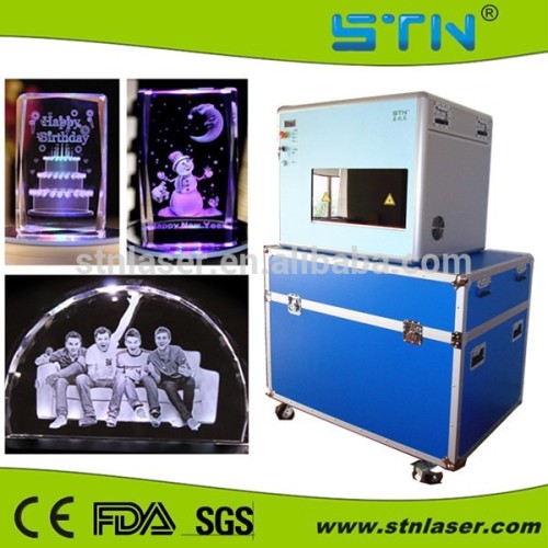 3d photo laser engraved crystal cube machine