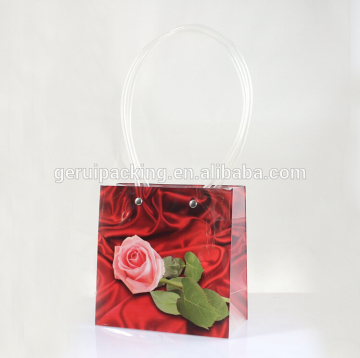 Eco-friendly pp material fashional PVC tube handle pp shopping bag