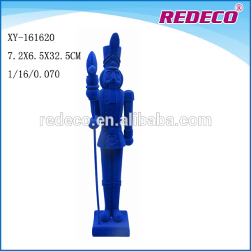 New Product Flocking Royal Resin Soldier Nutcracker Statue