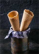 Nice crunchy ice cream cones