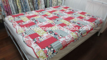 wholesale flower printed patchwork quilts made in China/elegant colorful patchwork quilts