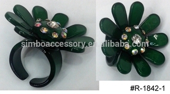 2015 fashion/acrylic finger ring/acrylic flower ring/plastic ring/acrylic jewelry/latest rings/china supplier
