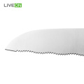 Классический зубчатый салатный нож Santoku