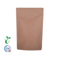 Biologisk nedbrydeligt rispapir Stand Up Pouch Brun Kraft