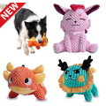 Squeaky Plush Dog Leksaker Pack för valp