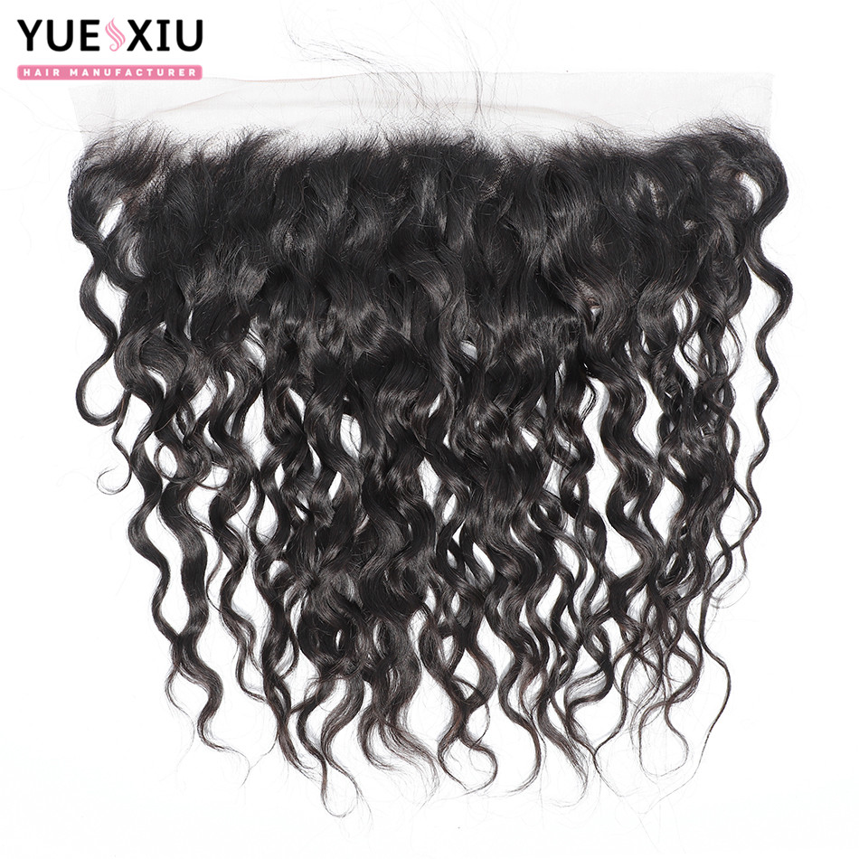 Top Quality Transparent Brazilian Virgin Remy Human Hair water Wave 13X4 Ear To Ear Full Lace Frontal Closure