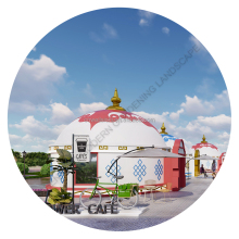 Large Yurt Manor: Characteristic Home Stay House Design