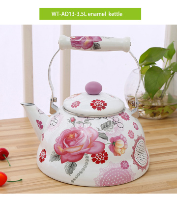 3L Decal Tea Coffee Enamel Kettle