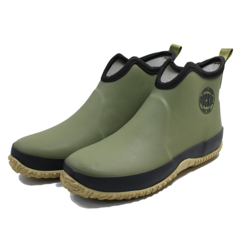 2021 Men Ankle Boots Fishing Casual Men's Shoes Waterproof Rain Boots Male Rubber Winter Chef Work Shoe Fishing Wellies Footwear