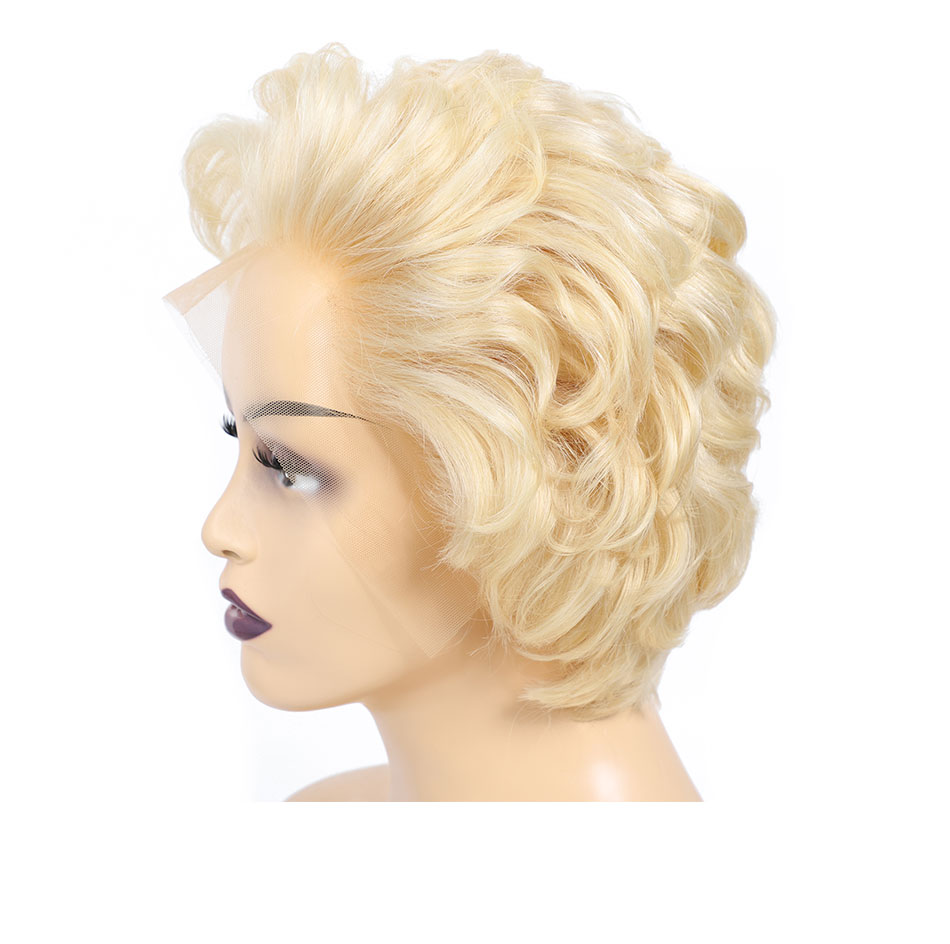Nostalgia Marilyn Monroe 613 Color 8 In Short Bob Natural Wavy Lace Front Wig 100% Original Virgin Human Hair Wigs