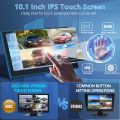 10.1 inch 4 channel vehicle monitor system with 2.5D touch/IR Night Vision/Mirror image/Loop Record