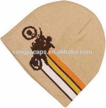 jacquard acrylic fire knitted cap