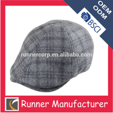 Wholesale hot sale high quality tweed men ivy cap promotional flat cap