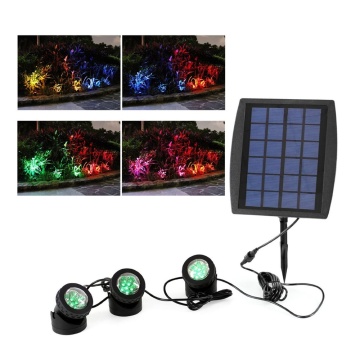 Solar LED light with RGB color