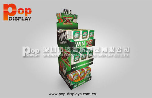 Modern Foldable Beverage Display Racks , Bottled Beverage Cardboard Display