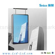 46inch dual screen hung  LED display in advertisement