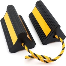 210mm/21cm Durable Rubber Airplane Aircraft Wheel Chocks with Rope: Safety and Efficiency in Aviation Ground Support