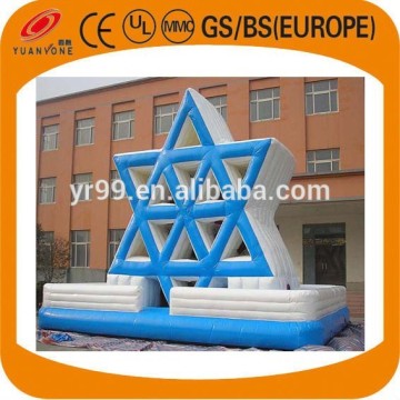 Exciting inflatable David Star Rock-climbing structure